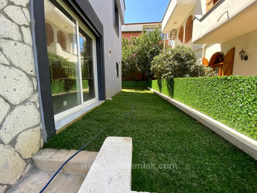 Moderne Architektur In Seferihisar Cumhuriyet: 3+1 Villa Mit Steinmetzarbeiten Und Garten Zu Verkaufen!