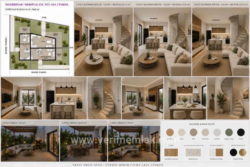 2+1-Zimmer Villa Zu verkaufen in Mersin Alanı Bz. Seferihisar Ürkmez - 125 m²