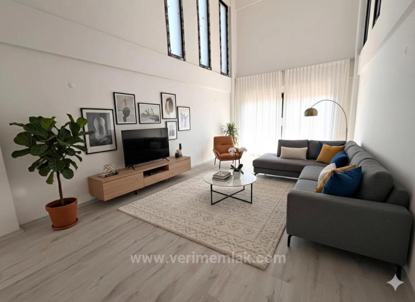 Sommerhaus (2+1) In Doğanbey Zu Verkaufen, Separates Wohnzimmer Und Küche Mit Fußbodenheizung