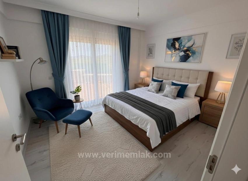 Sommerhaus (2+1) In Doğanbey Zu Verkaufen, Separates Wohnzimmer Und Küche Mit Fußbodenheizung