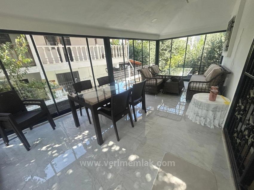 Preissenkung In Özdere!!! 3+1 Villa Zum Verkauf Mit Vollem Meerblick