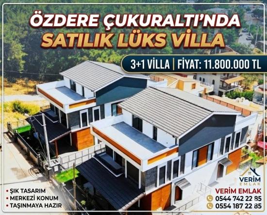 Moderne Luxusvilla (3+1 Zimmer) Zum Verkauf Im Viertel Menderes Çukuraltı: Uneingeschränkter Meerblick