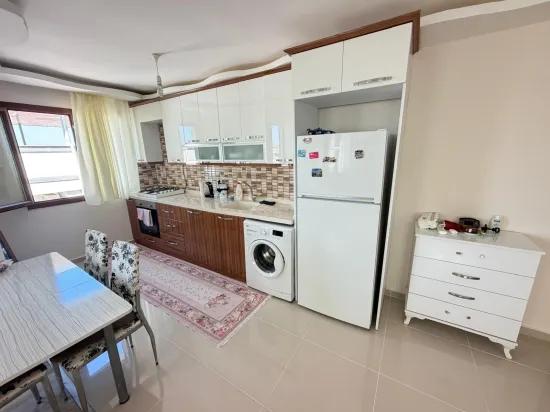 Seferihisar Ürkmez, mit Terrasse Voll Meerblick zu verkaufen Duplex Wohnung 2+1