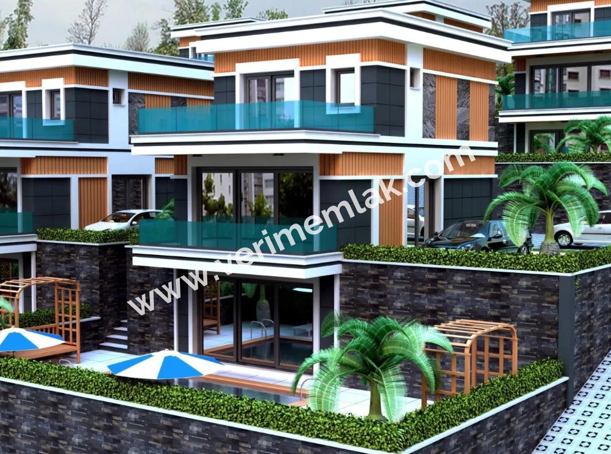 Schicke Und Eckvilla Mit Pool In Doganbey 3 In 1 Sonderdesign Zum Verkauf