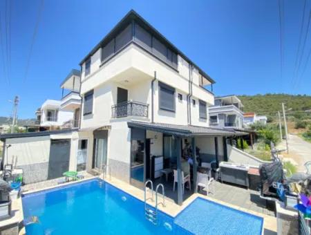 Schicke Und Eckvilla In Doganbey 4 In 1 Special Design Voll Möbliert Zum Verkauf