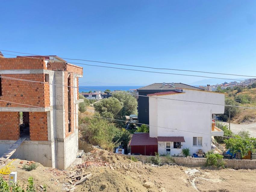 Luxury Corner 3+1 Villa For Sale With Full Sea View In Seferihisar Atatürk Neighborhood!