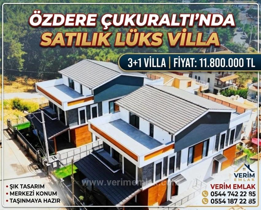 Modern Luxury 3+1 Villa For Sale In Menderes Çukuraltı Neighborhood: Full Sea View