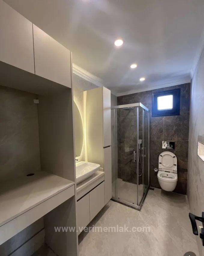 Izmir Özdere 14 Houses: A Huge 3+1 Villa With A Large Garden And Exterior Stone Cladding For High Comfort.