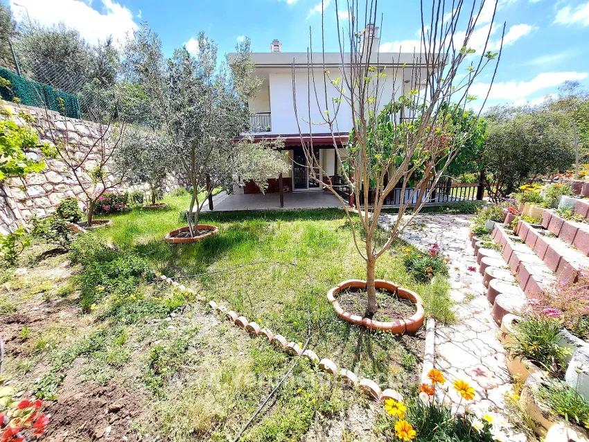 İzmir Seferihisar Doğanbey sea zero site with garden for sale 4+1 summer house –