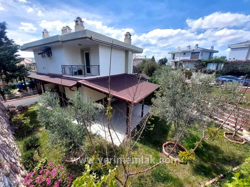 İzmir Seferihisar Doğanbey sea zero site with garden for sale 4+1 summer house –