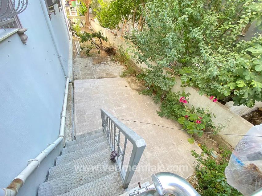 Seferihisar Mersin Area In the sea 400m zero furnished garden floor for sale 2+1 apartment