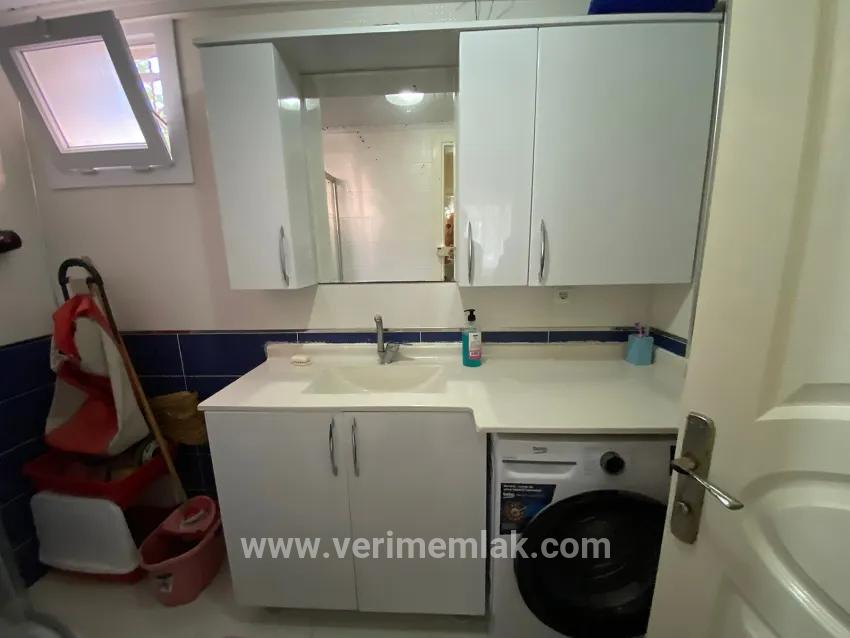 Seferihisar Mersin Area In the sea 400m zero furnished garden floor for sale 2+1 apartment