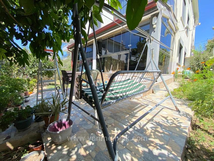 3+1 Duplex Apartment With Garden For Sale In Seferihisar Ürkmez