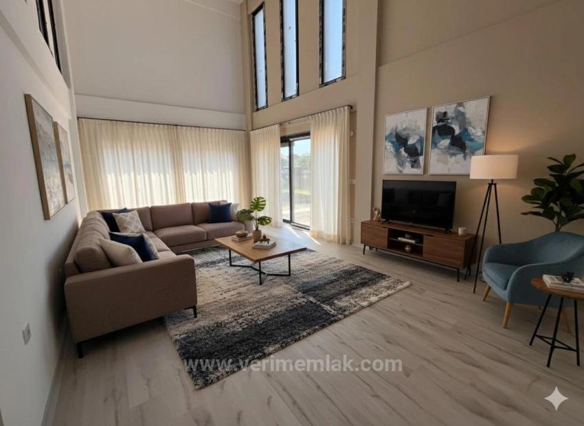2+1 Summer House For Sale In Doğanbey, Separate Living Room And Kitchen With Underfloor Heating