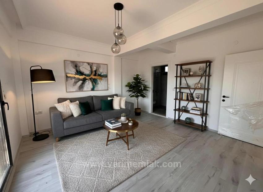 2+1 Summer House For Sale In Doğanbey, Separate Living Room And Kitchen With Underfloor Heating