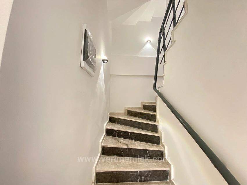 Luxury 3+1 Villa For Sale In Özdere With Parking, 50M To The Sea And Full View