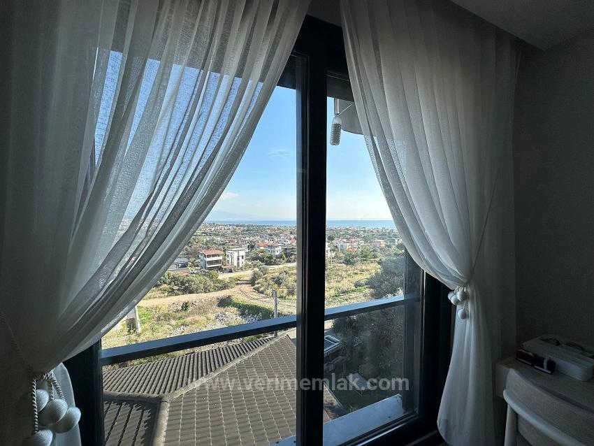 3+1 Villa For Sale In Doğanbey, Seferihisar, İzmir, With Full Sea View