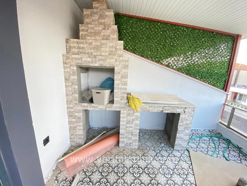 Seferihisar Ürkmez central location luxurious terrace zero 3+1 apartment duplex