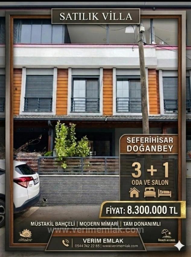 Modern & Detached 3+1 Villa For Sale In Seferihisar Payamlı, 350M From The Sea.