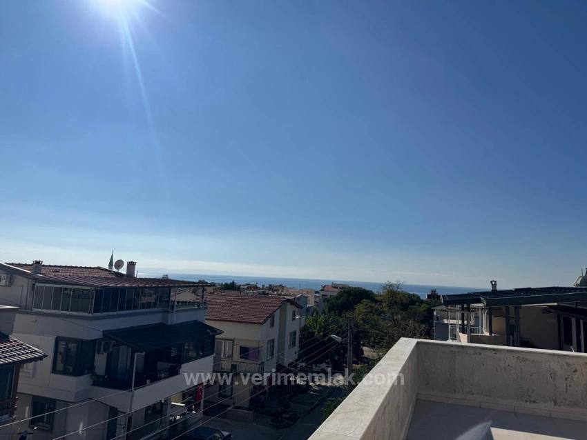 4+1 Villa On A Corner Plot For Sale In Menderes Orta Neighborhood, 500M From The Sea