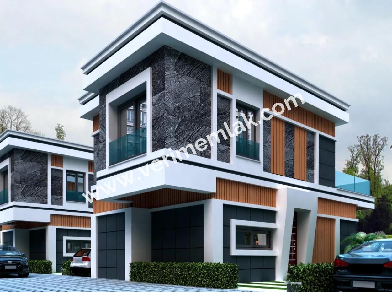 Smart And Corner Villa With Pool In Doganbey 3 In 1 Special Design For Sale
