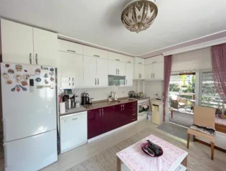 2 1 Apartment For Sale In Ürkmez With 350Mt Garden To The Sea In The Center