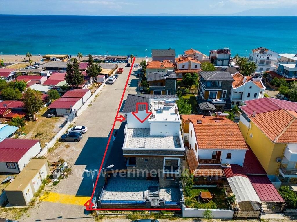 Продается Роскошная Вилла 3+1 С Собственным Садом, Прямо У Моря В Уркмезе