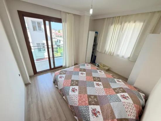 Seferihisar Ürkmez, с террасой полный вид на море продаётся дуплекс квартира 2+1