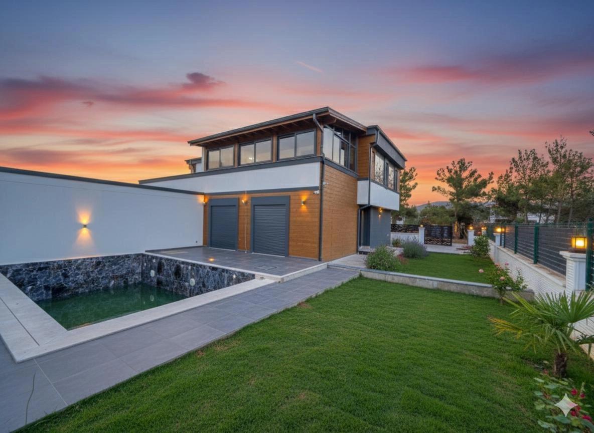 Seferihisar Kavakderede 550M² Arsa,Ultra Lüks Havuzlu 3+2 Villa