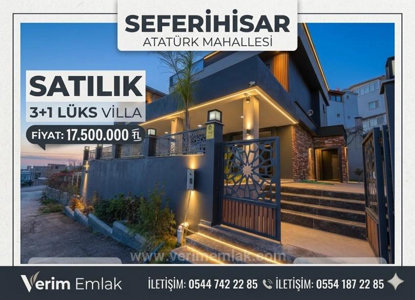 Seferihisar’da Full Deniz Manzaralı, Akıllı Sistemli Lüks Müstakil Satılık 3+1 Villa