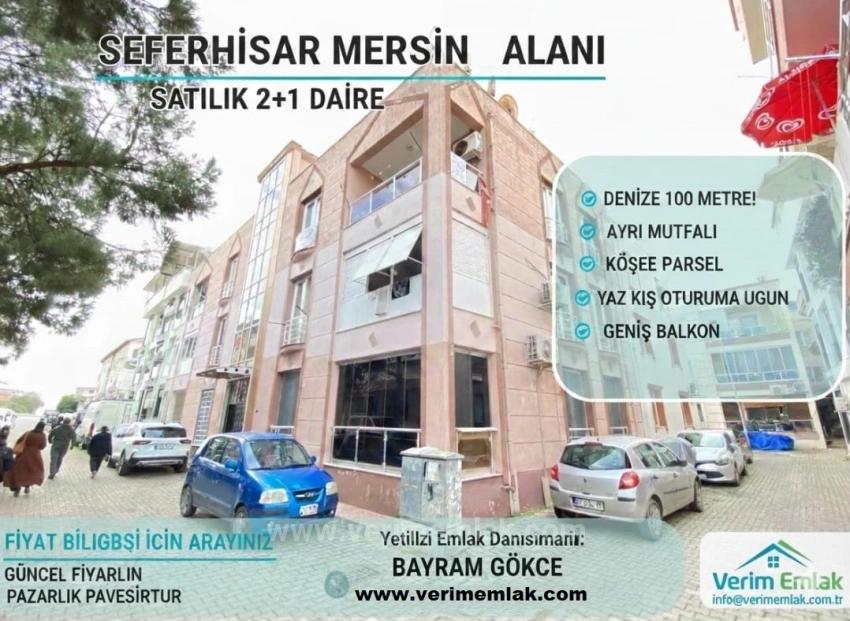 Seferihisar Mersin Alanı'nda Denize 100 Metre Mesafede Satılık 2+1 Daire