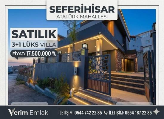Seferihisar’da Full Deniz Manzaralı, Akıllı Sistemli Lüks Müstakil Satılık 3+1 Villa